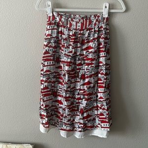 Porridge Printed High Waisted MIDI Skirt XS